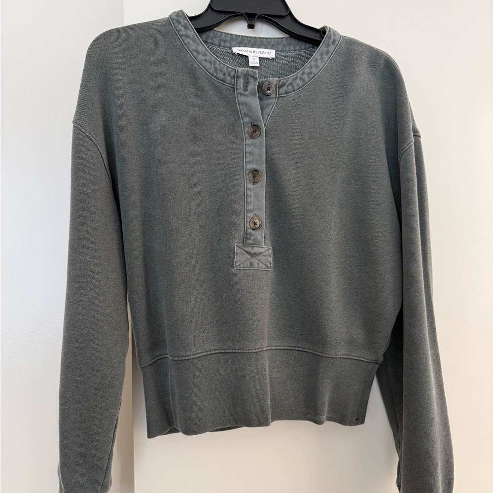 Banana Republic French Terry Henley Sweatshirt